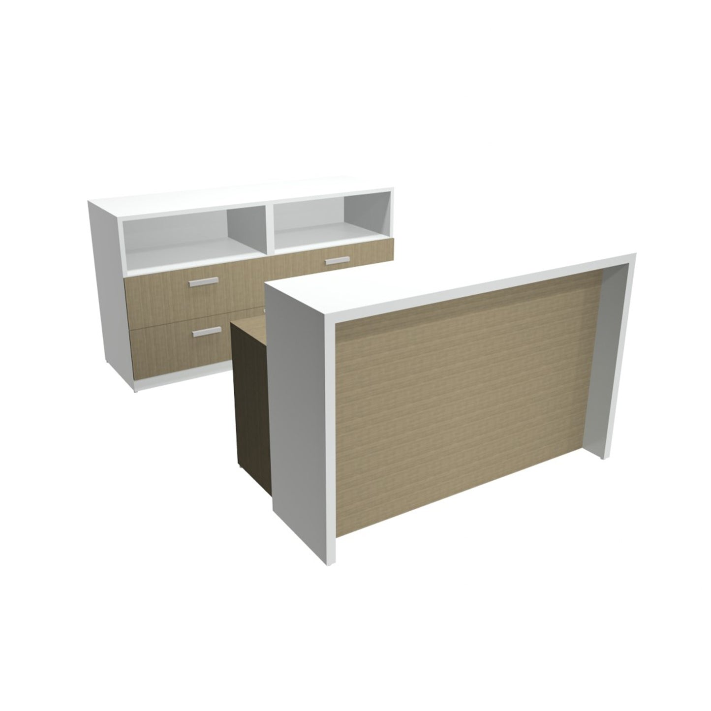 M-Brace Reception Desk with Storage