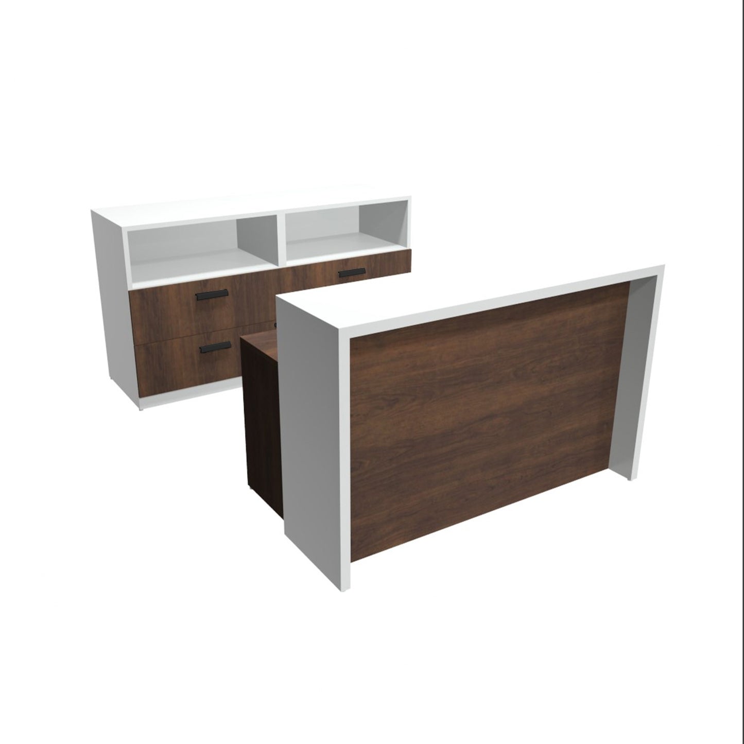 M-Brace Reception Desk with Storage