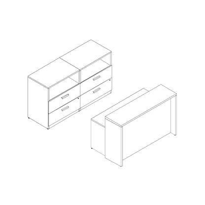 M-Brace Reception Desk with Storage