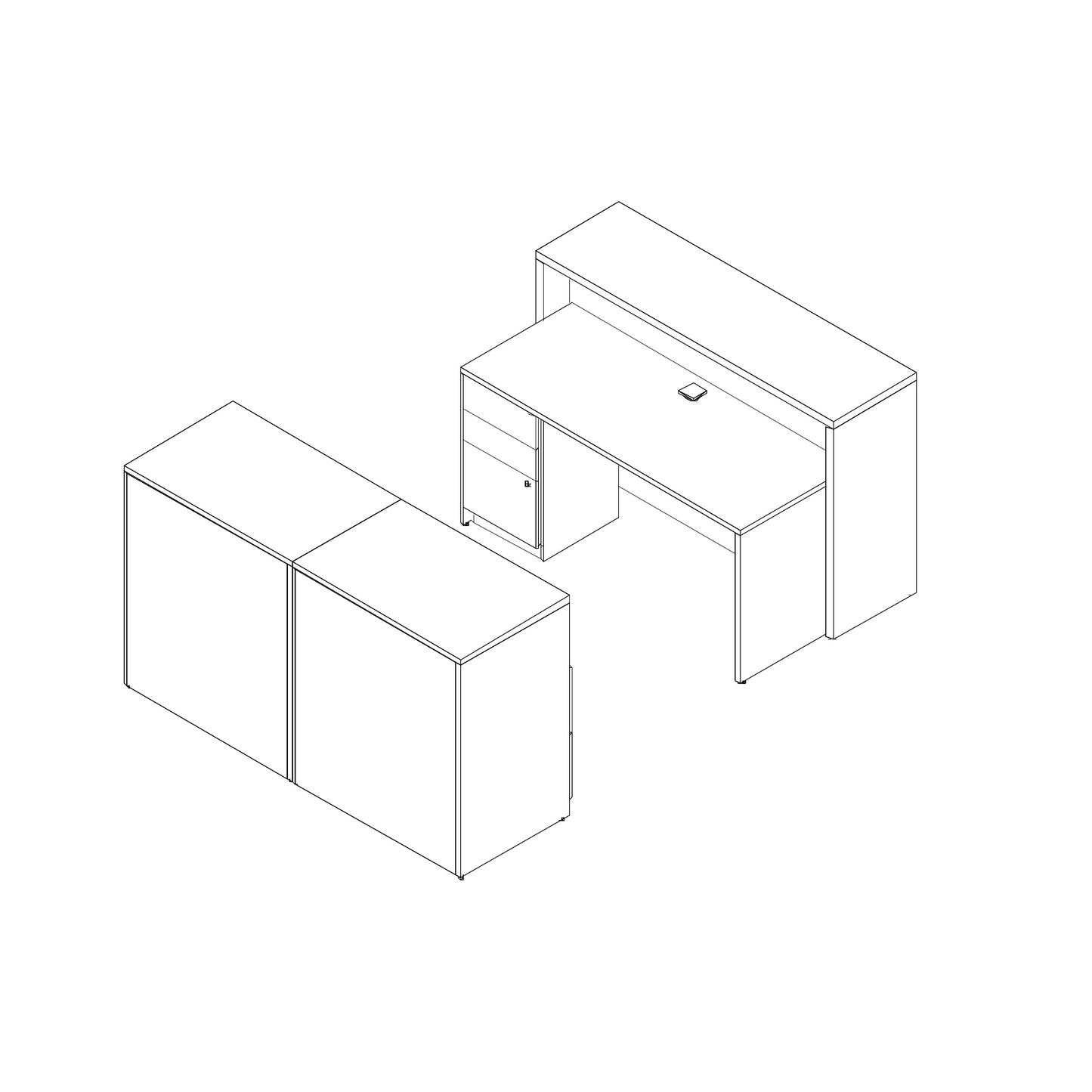 M-Brace Reception Desk with Storage