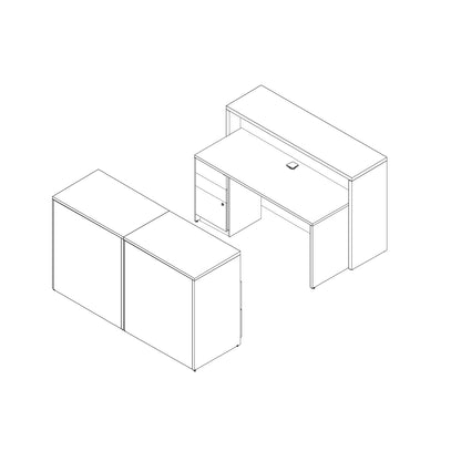 M-Brace Reception Desk with Storage